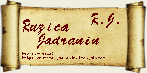 Ružica Jadranin vizit kartica